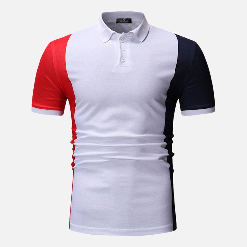 Chemise De Golf Ajustée À Blocs De Couleurs Pour Hommes