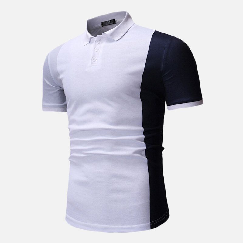Chemise De Golf Ajustée À Blocs De Couleurs Pour Hommes