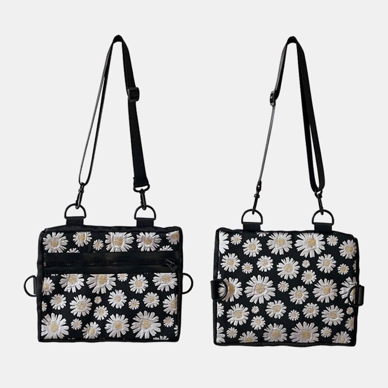 Femmes Daisy Casual Flower Nylon Crossbody Bag Sac À Bandoulière