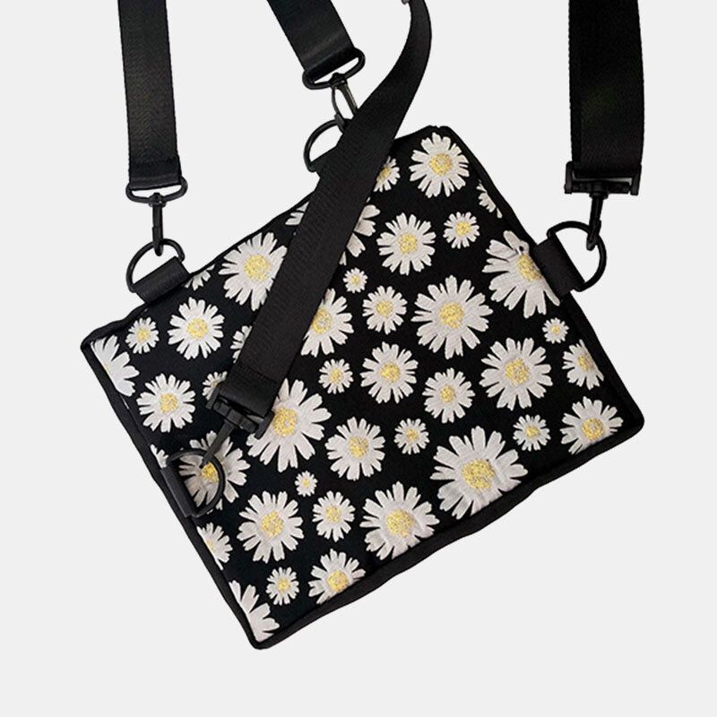 Femmes Daisy Casual Flower Nylon Crossbody Bag Sac À Bandoulière