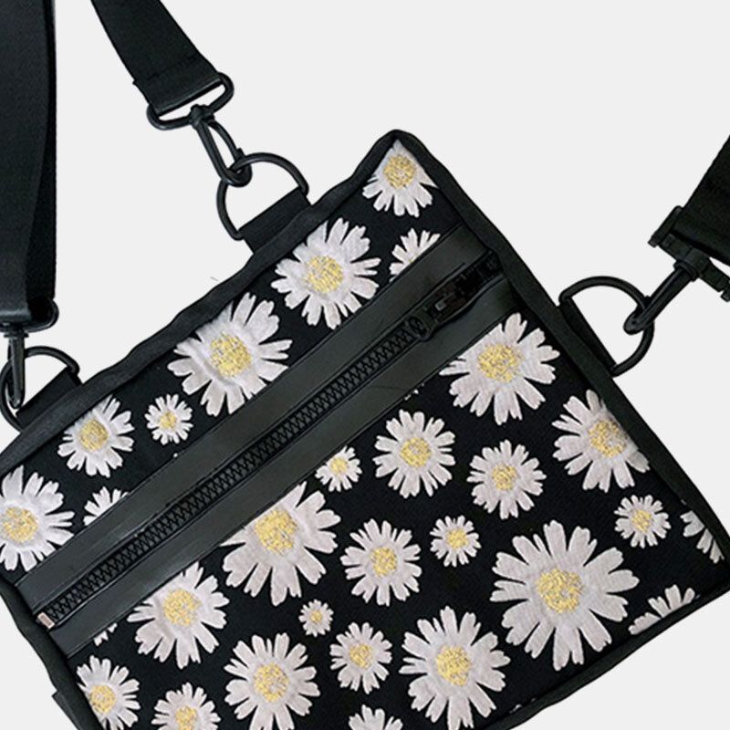 Femmes Daisy Casual Flower Nylon Crossbody Bag Sac À Bandoulière