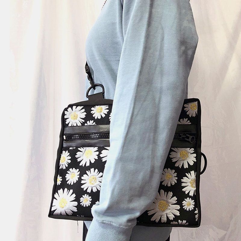 Femmes Daisy Casual Flower Nylon Crossbody Bag Sac À Bandoulière