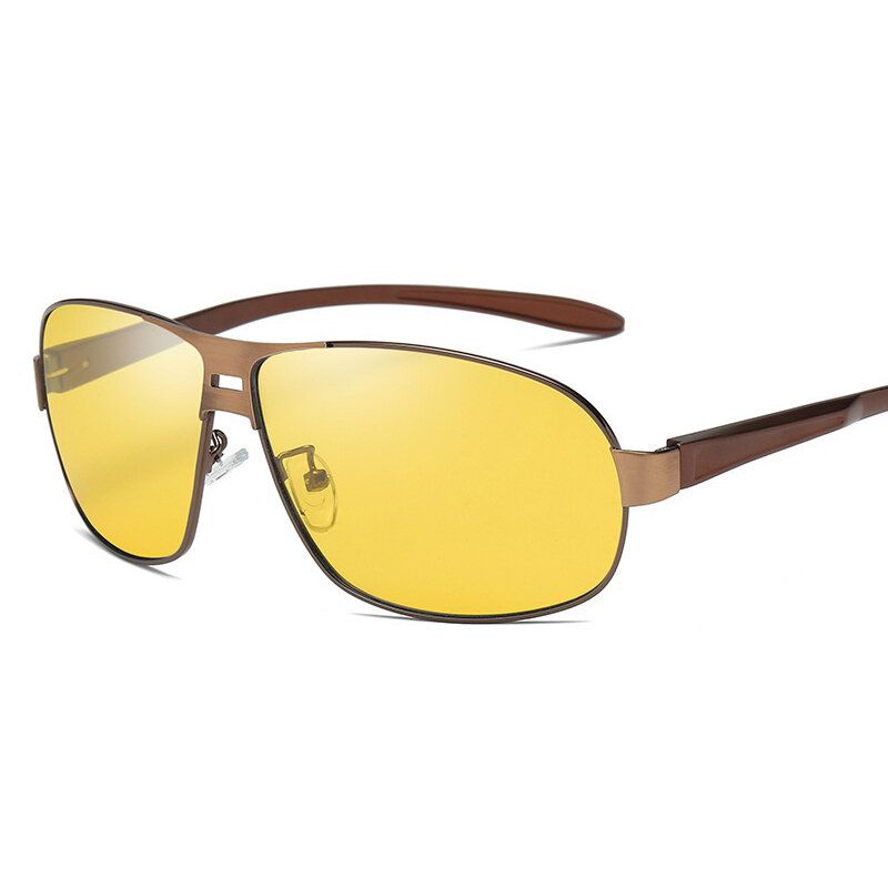 Lunettes De Soleil Unisexe Vogue Vintage Metal Full-frame Anti-uv Outdoor Driving Travel Beach Lunettes De Soleil