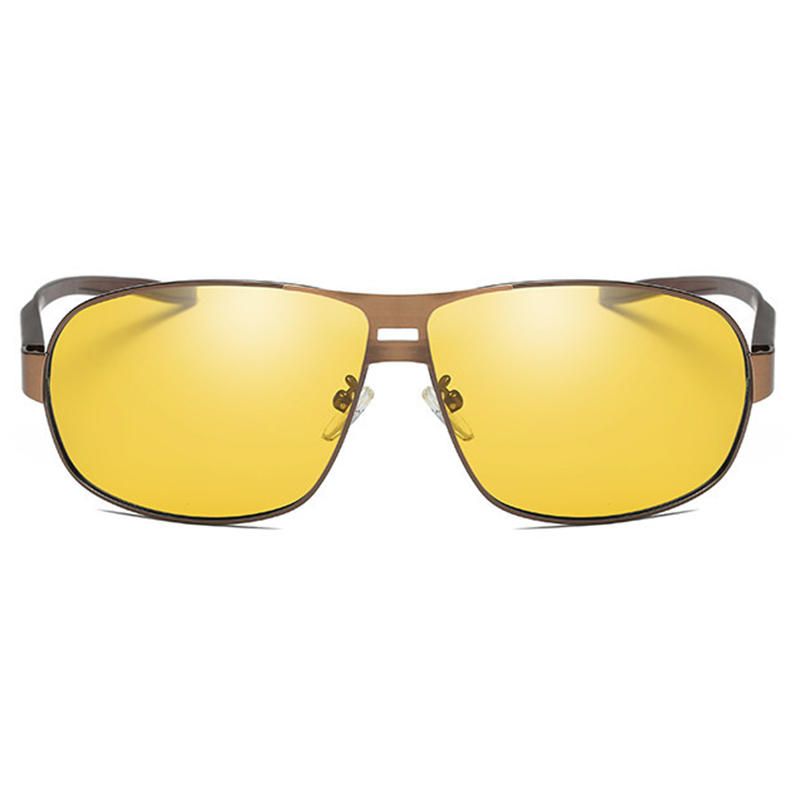 Lunettes De Soleil Unisexe Vogue Vintage Metal Full-frame Anti-uv Outdoor Driving Travel Beach Lunettes De Soleil