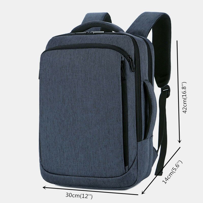 Men Oxford 15.6 Inch Usb Charging Business Laptop Bag Backpack
