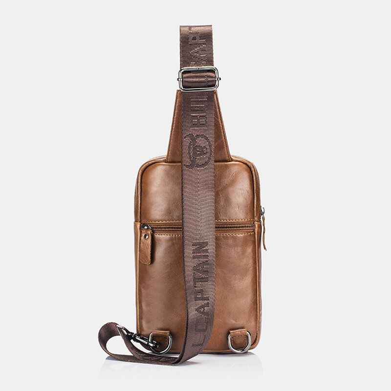 Sac À Bandoulière Vintage En Cuir Véritable Pour Hommes