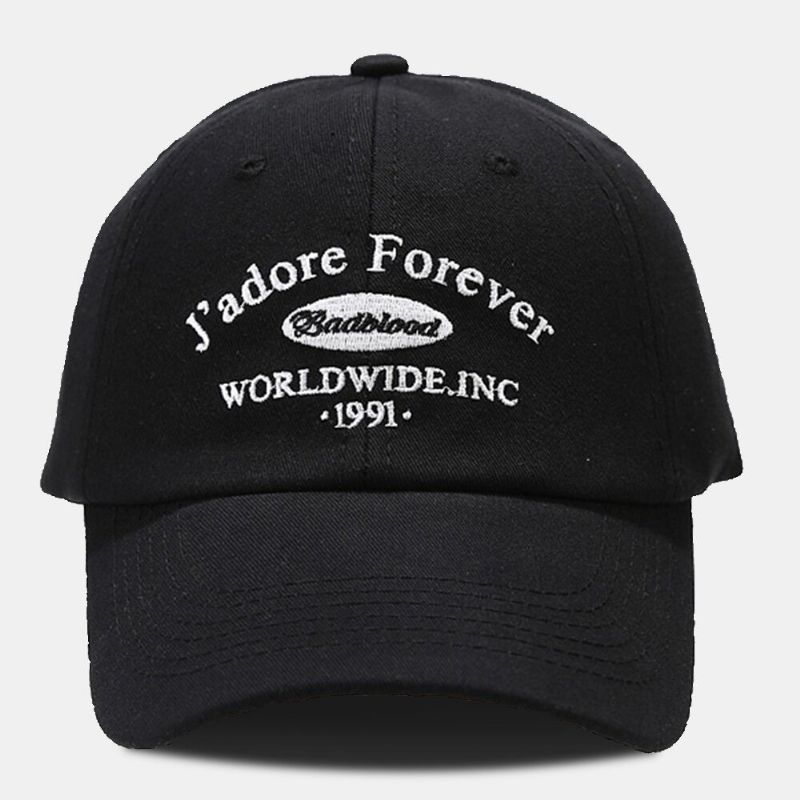 Unisexe Coton Broderie Logo Lettre Doux Décontracté Extérieur Parasol Réglable Couple Chapeaux Baseball Chapeaux