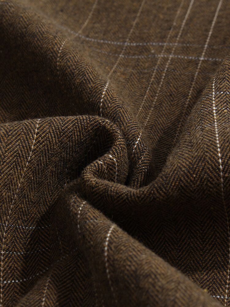 Veste De Loisirs En Coton Épais À Carreaux Pour Hommes