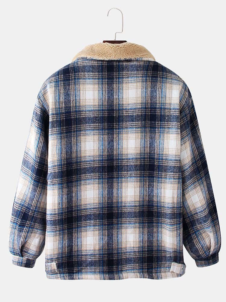 Veste À Manches Longues Avec Poche Épaisse Doublée En Polaire Pour Homme