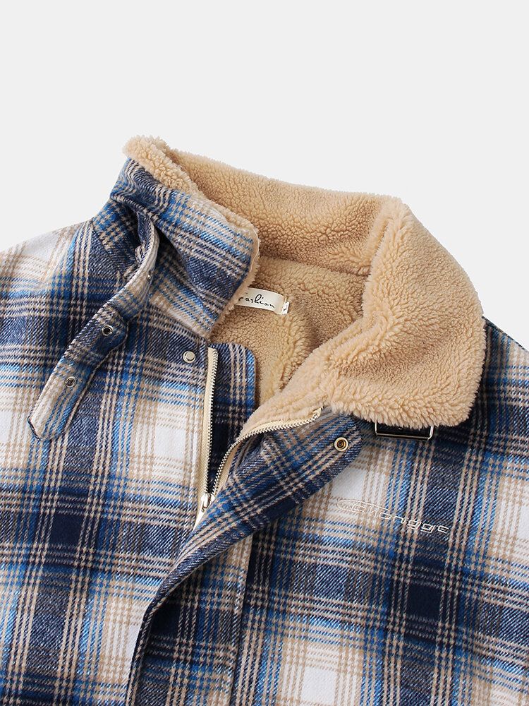 Veste À Manches Longues Avec Poche Épaisse Doublée En Polaire Pour Homme